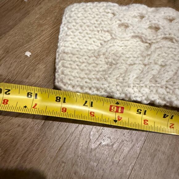 Vintage Men's Cable Knit Heavy Wool Cardigan Sweater Size M? Camel/Tan Button Up - Picture 5 of 6